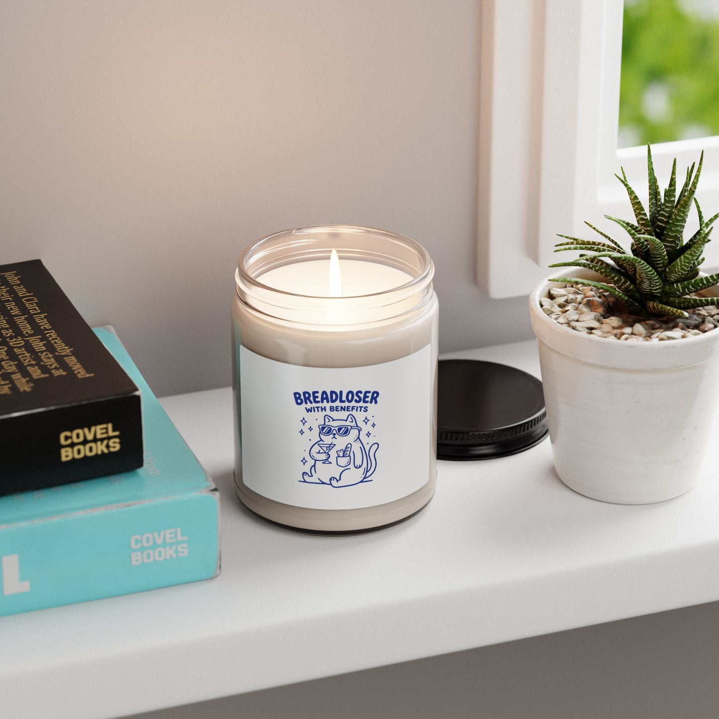 BREADLOSER doodle soy candle, 9oz | Primary Breadloser humor, burnout meme