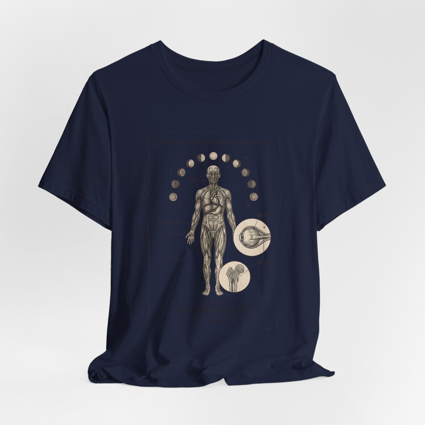 Anatomical Zodiac Chart Tee | Vintage Human Form, Birth Month Botanicals