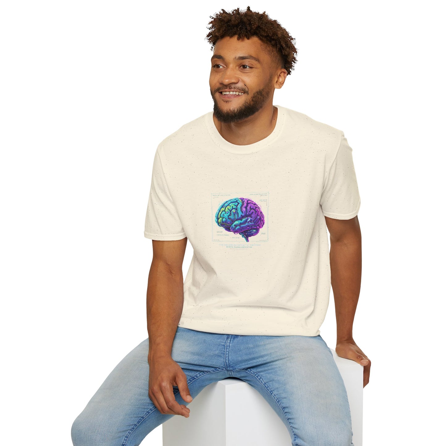 Neon Circuit Brain T-Shirt — Futuristic Sci‑Fi Science Poster Tee