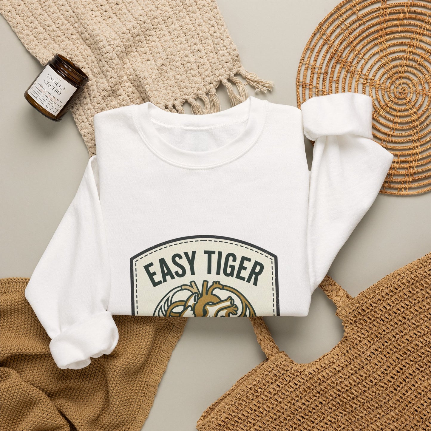 Easy Tiger Retro Tiger Badge Sweatshirt | Vintage Summer Camp