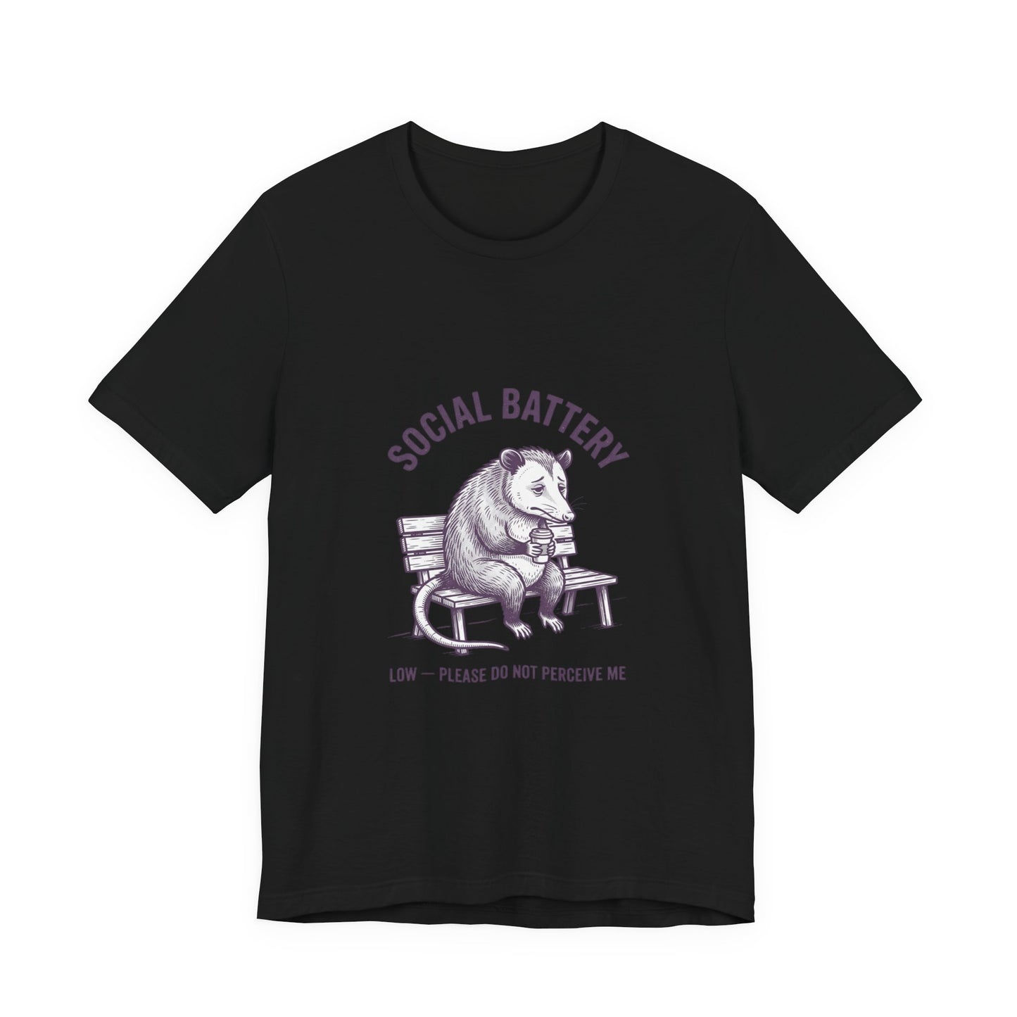 Social Battery Sloth Tee | Anxious Animal Humor, Introvert Shirt