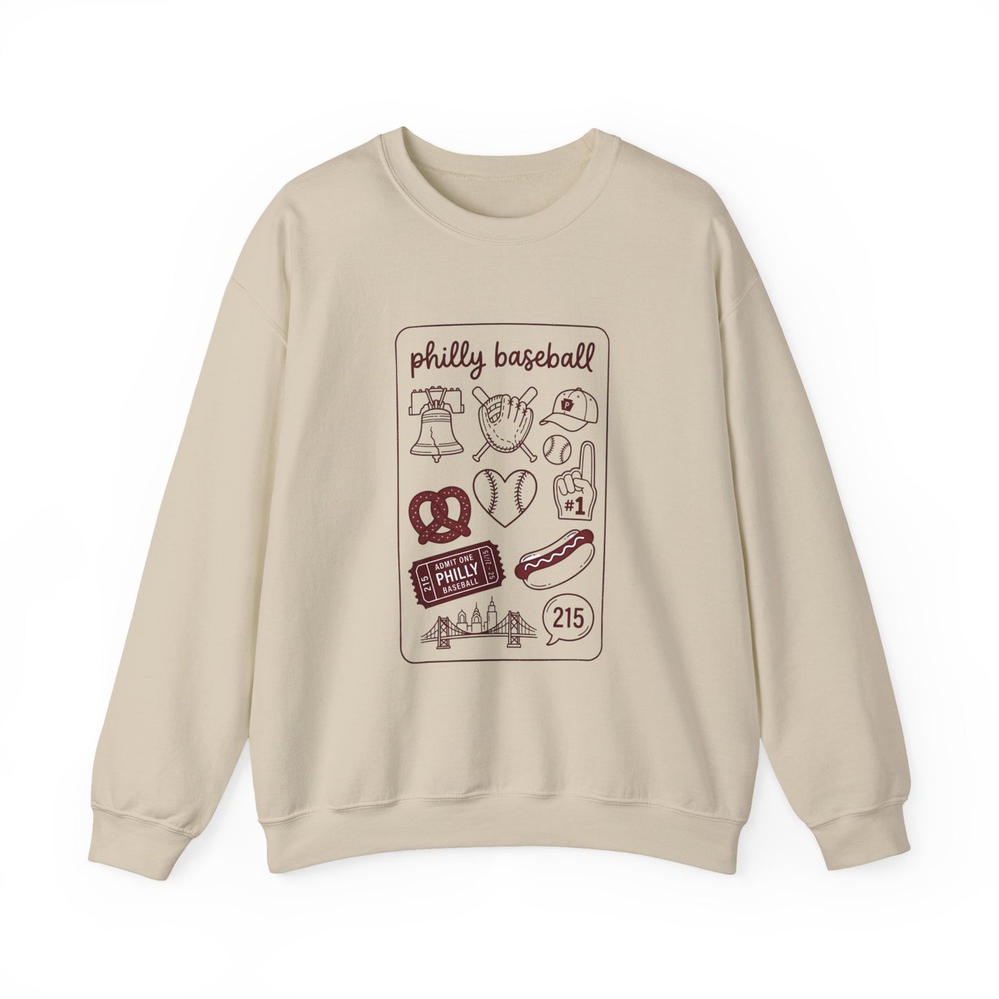 Philly Baseball Icons Crewneck Sweatshirt | City Pride, Local Sportswear