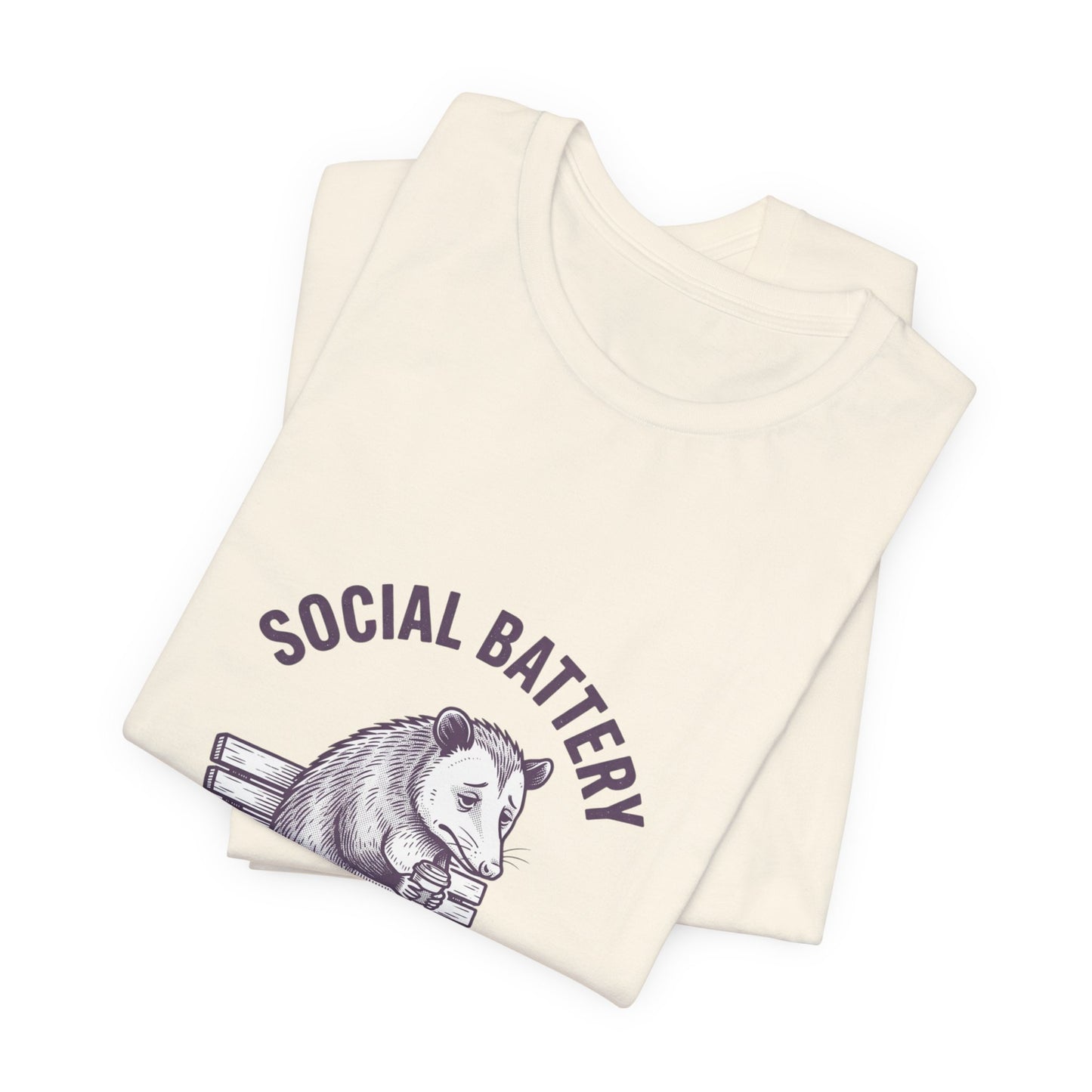 Social Battery Sloth Tee | Anxious Animal Humor, Introvert Shirt