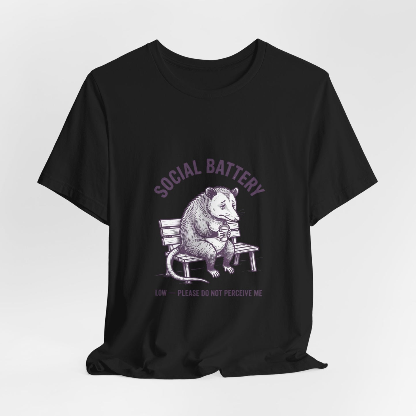 Social Battery Sloth Tee | Anxious Animal Humor, Introvert Shirt