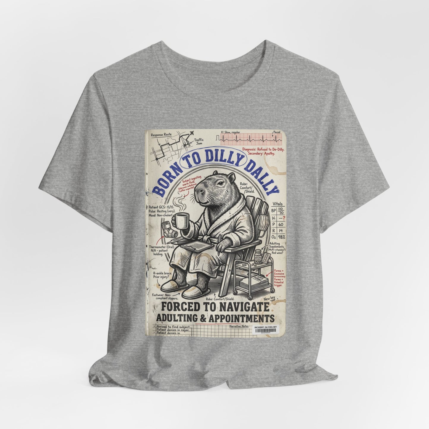 Born to Dilly Dally Tee | procrastination meme, retro cartoon frog