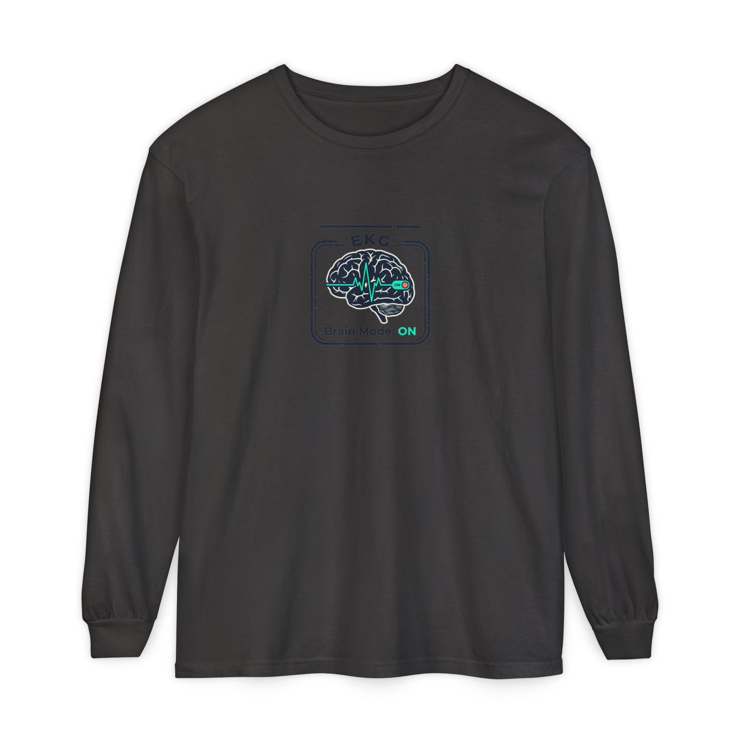 Brain Mode: EKG Graphic Long Sleeve Tee