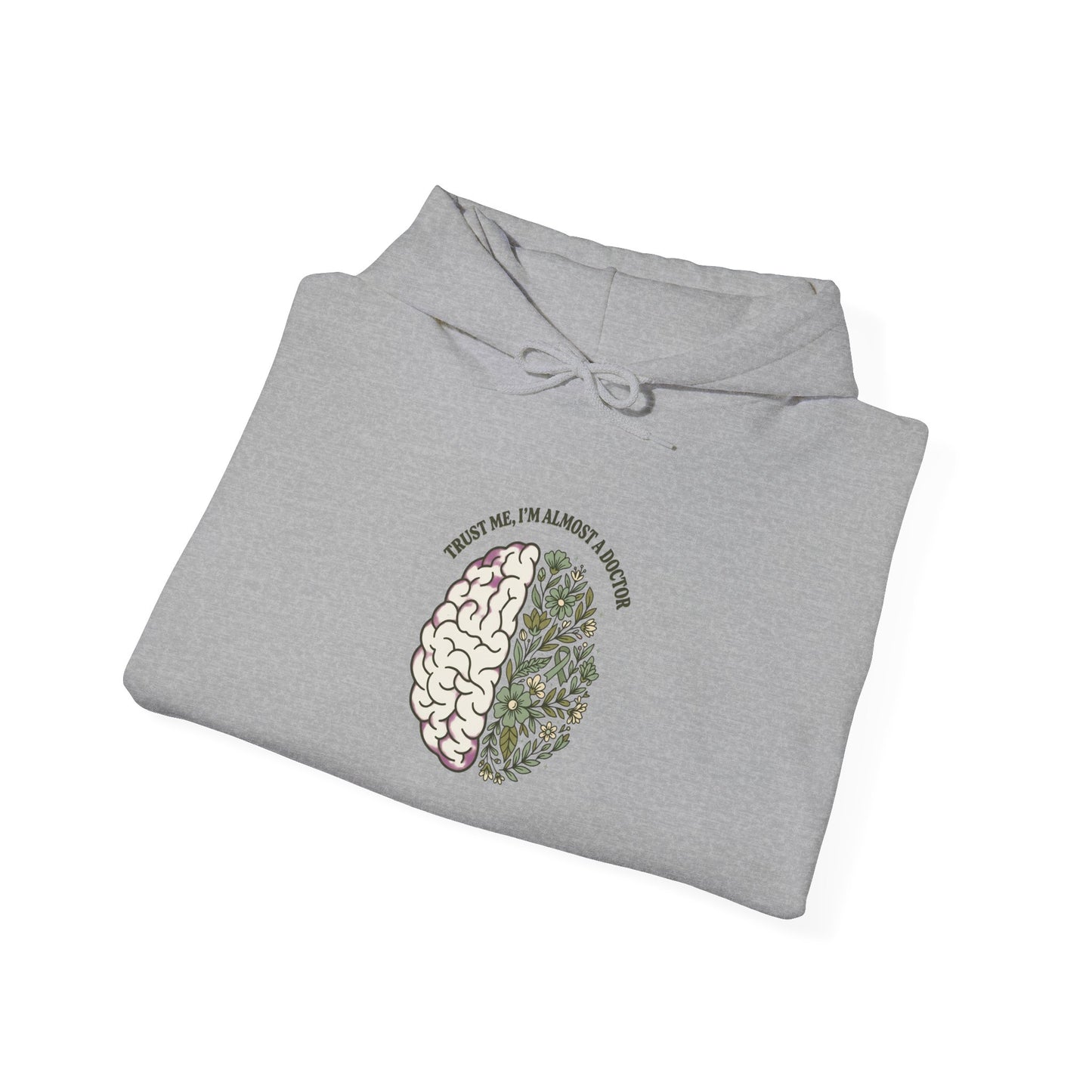 Mental Health Matters Brain Floral Hoodie | In May We Wear Green, Awareness Ribbon