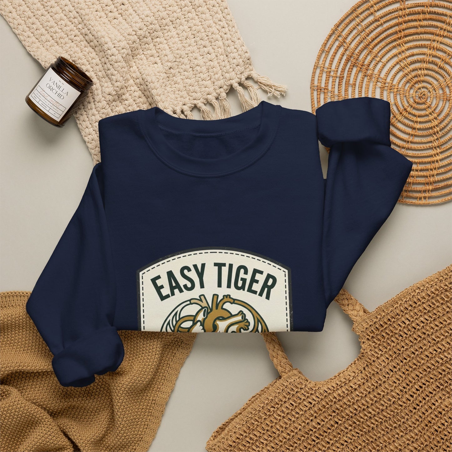 Easy Tiger Retro Tiger Badge Sweatshirt | Vintage Summer Camp