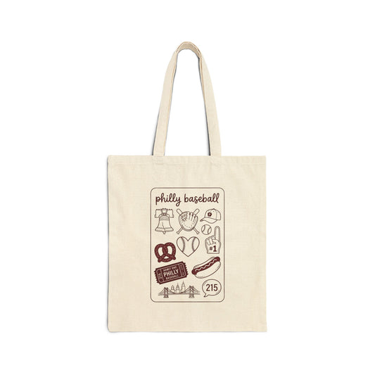 Philly Baseball Icons Tote | Philadelphia pride, 215 city symbols