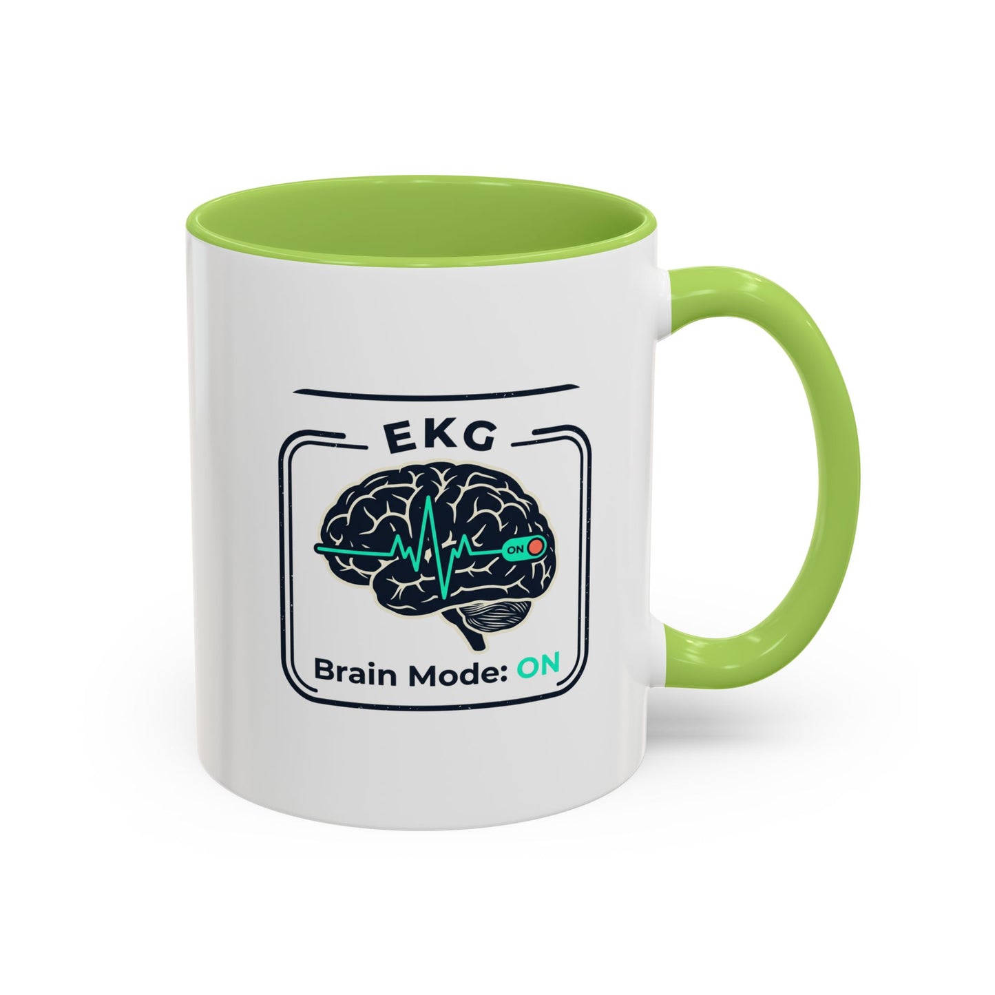 EKG Brain Mode ON Coffee Mug — Accent 11/15oz