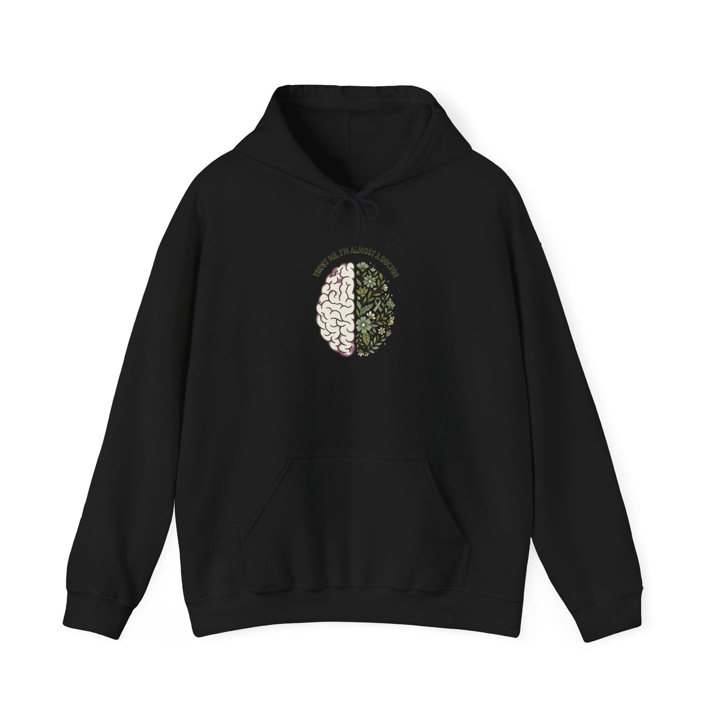Mental Health Matters Brain Floral Hoodie | In May We Wear Green, Awareness Ribbon