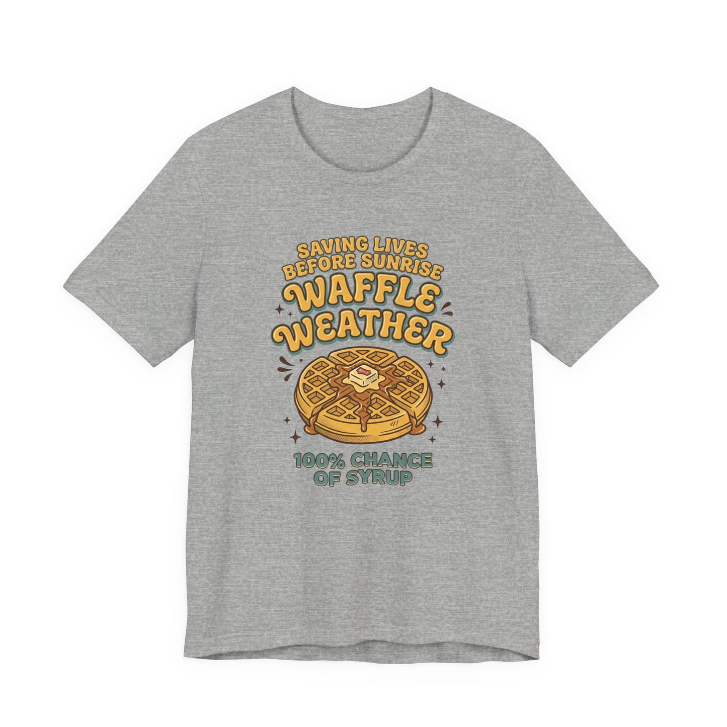 Waffle Weather T-Shirt | Retro Breakfast Graphic, Vintage Food Diner Style