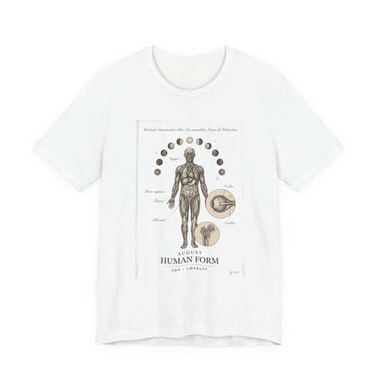 Anatomical Zodiac Chart Tee | Vintage Human Form, Birth Month Botanicals