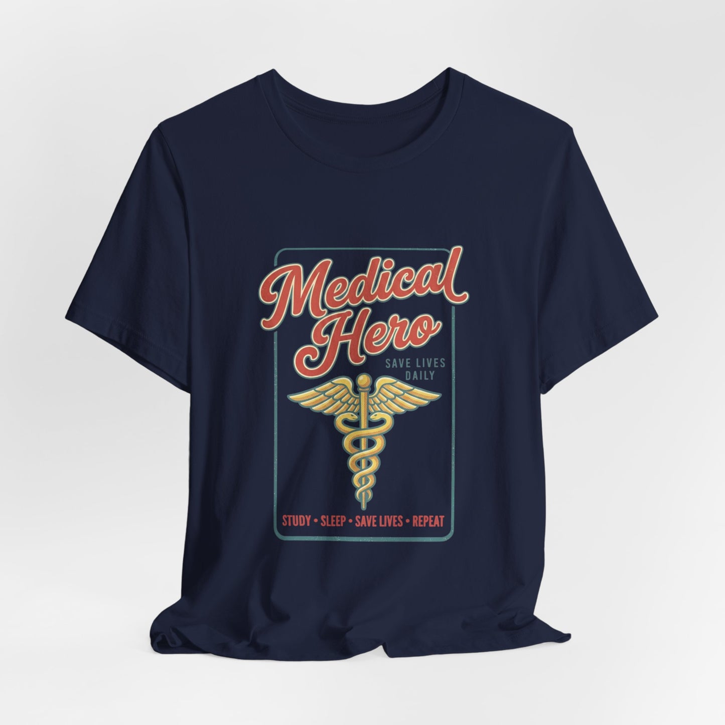 Medical Hero Caduceus Tee | Vintage Medical Retro Typography