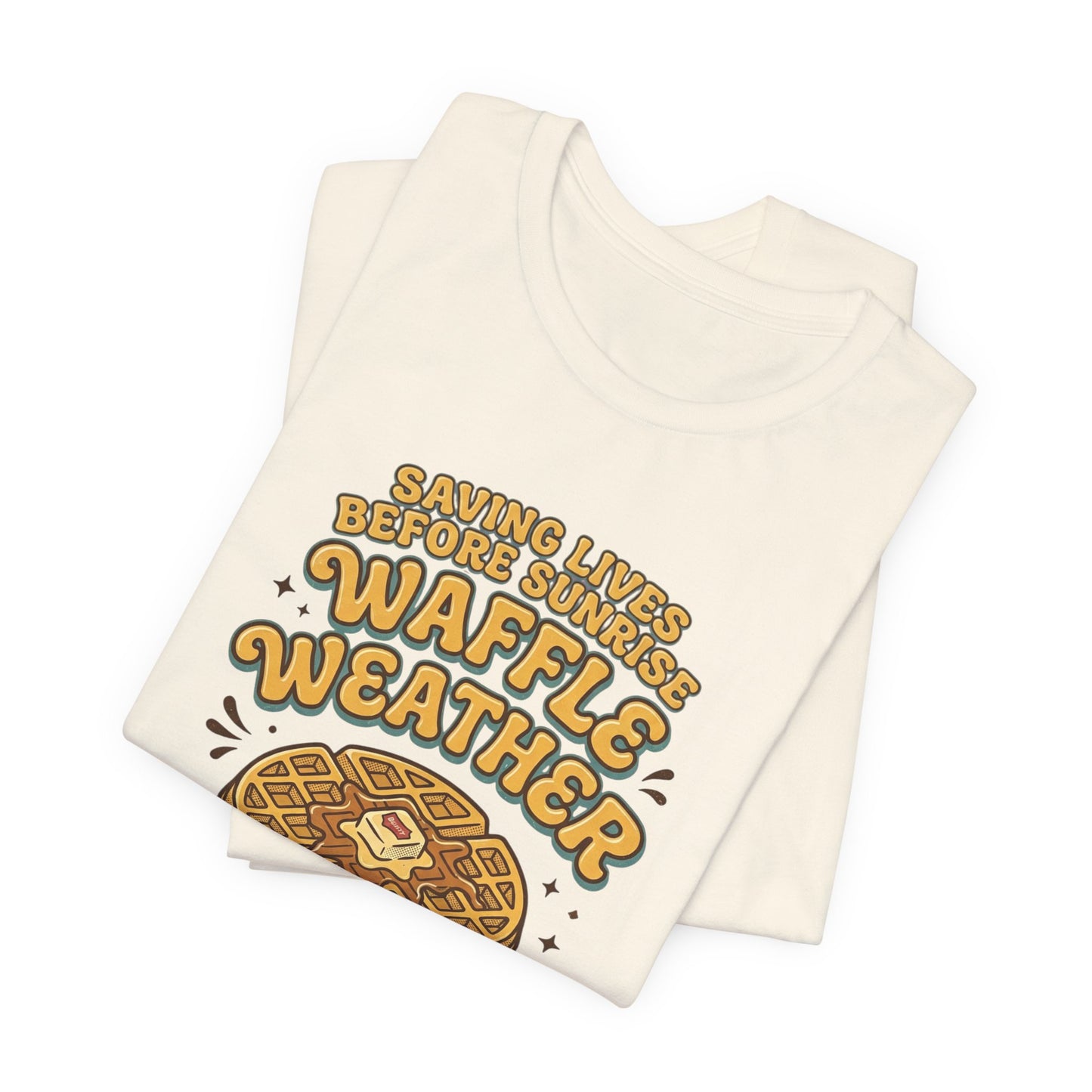 Waffle Weather T-Shirt | Retro Breakfast Graphic, Vintage Food Diner Style