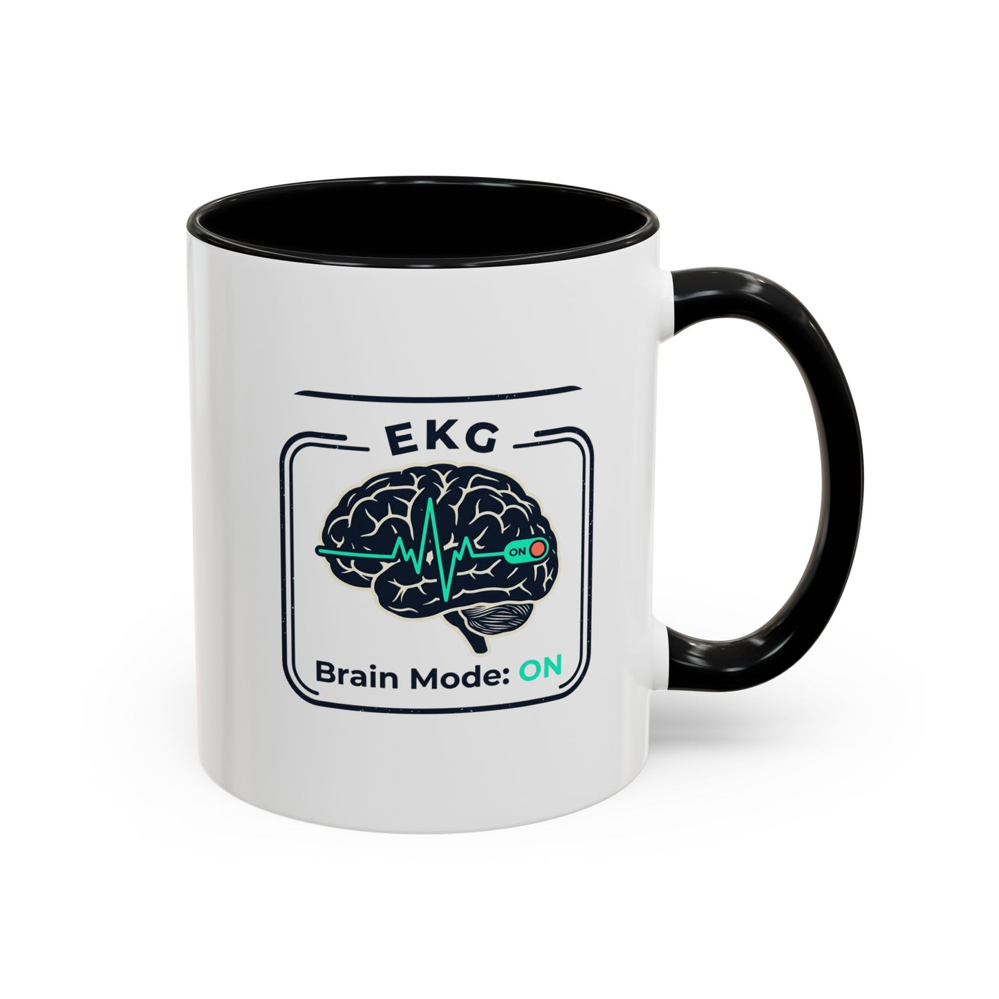 EKG Brain Mode ON Coffee Mug — Accent 11/15oz