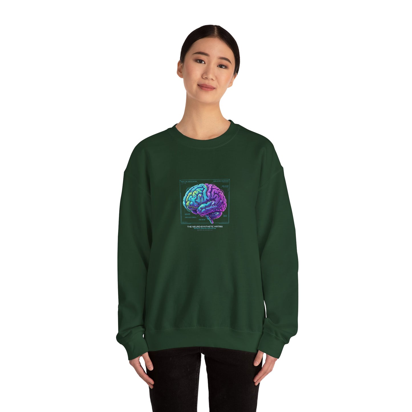 Neon Circuit Brain Sweatshirt — Futuristic Sci‑Fi Poster Design for Science Enthusiasts