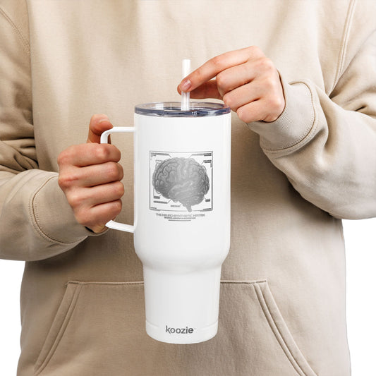 40oz Insulated Tumbler — Neon Circuit Brain Engraved (Sci‑Fi, Science Enthusiast)