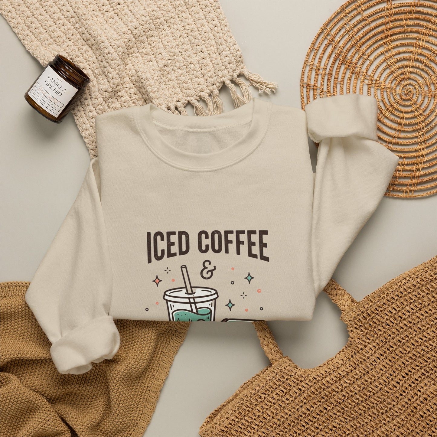 Iced Coffee & Reading Club Sweatshirt | Book Girl Summer, Literary Aesthetic