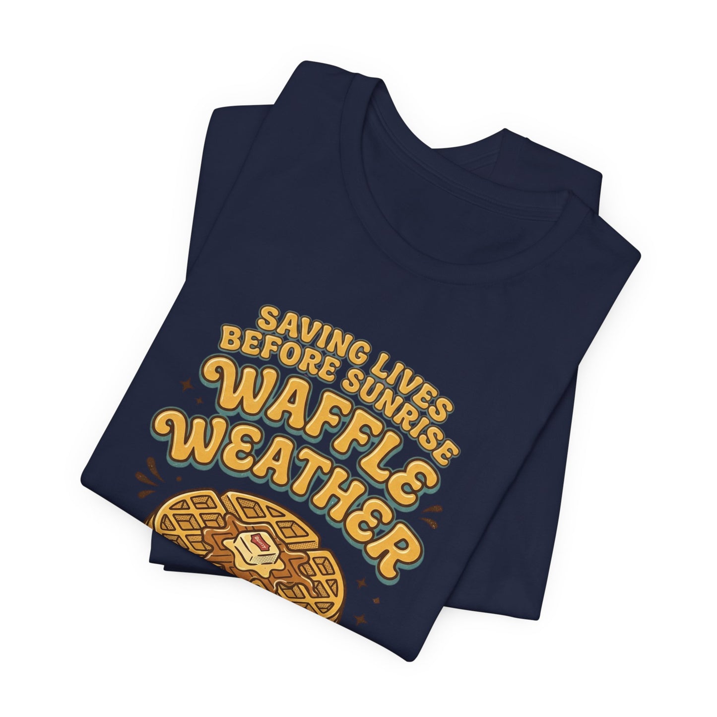 Waffle Weather T-Shirt | Retro Breakfast Graphic, Vintage Food Diner Style