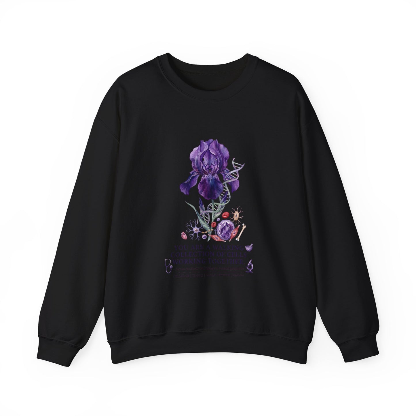Iris Birth Flower Sweatshirt | Birth Month Botanical, Floral Meaning