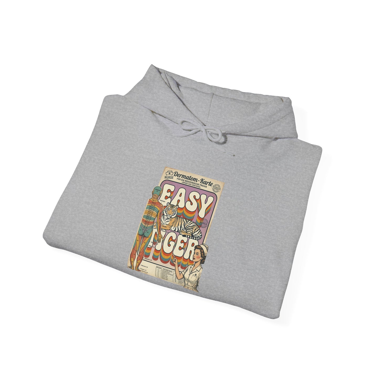 Easy Tiger retro vacation tiger hoodie | vintage surf animal graphic