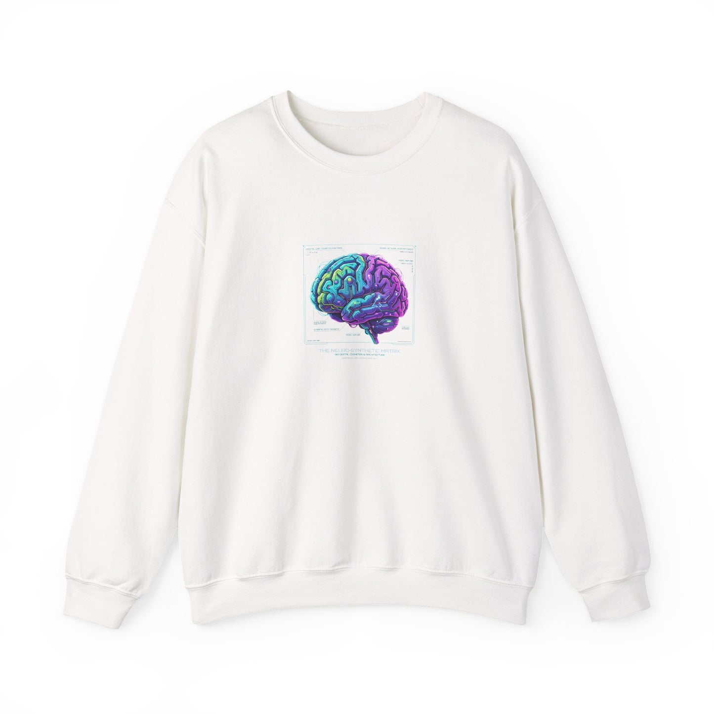 Neon Circuit Brain Sweatshirt — Futuristic Sci‑Fi Poster Design for Science Enthusiasts
