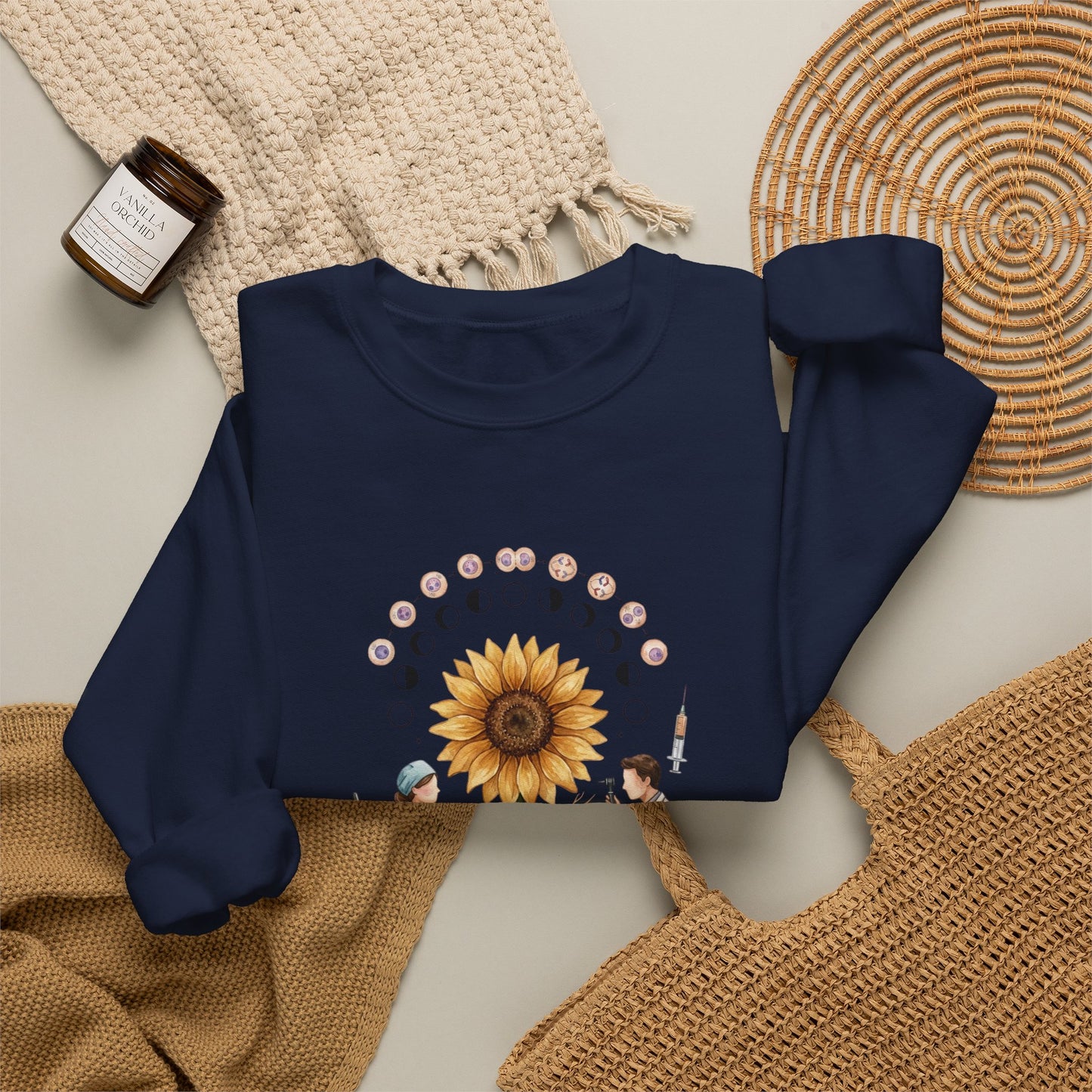 Sunflower Birth Flower Crewneck | Botanical Birth Month Sweatshirt