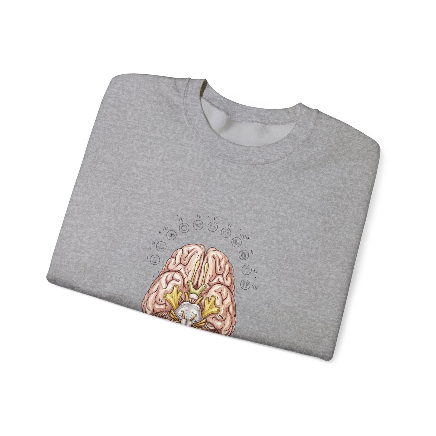 Anatomical Brain Botanical Sweatshirt | Birth Flower, Botanical Anatomy