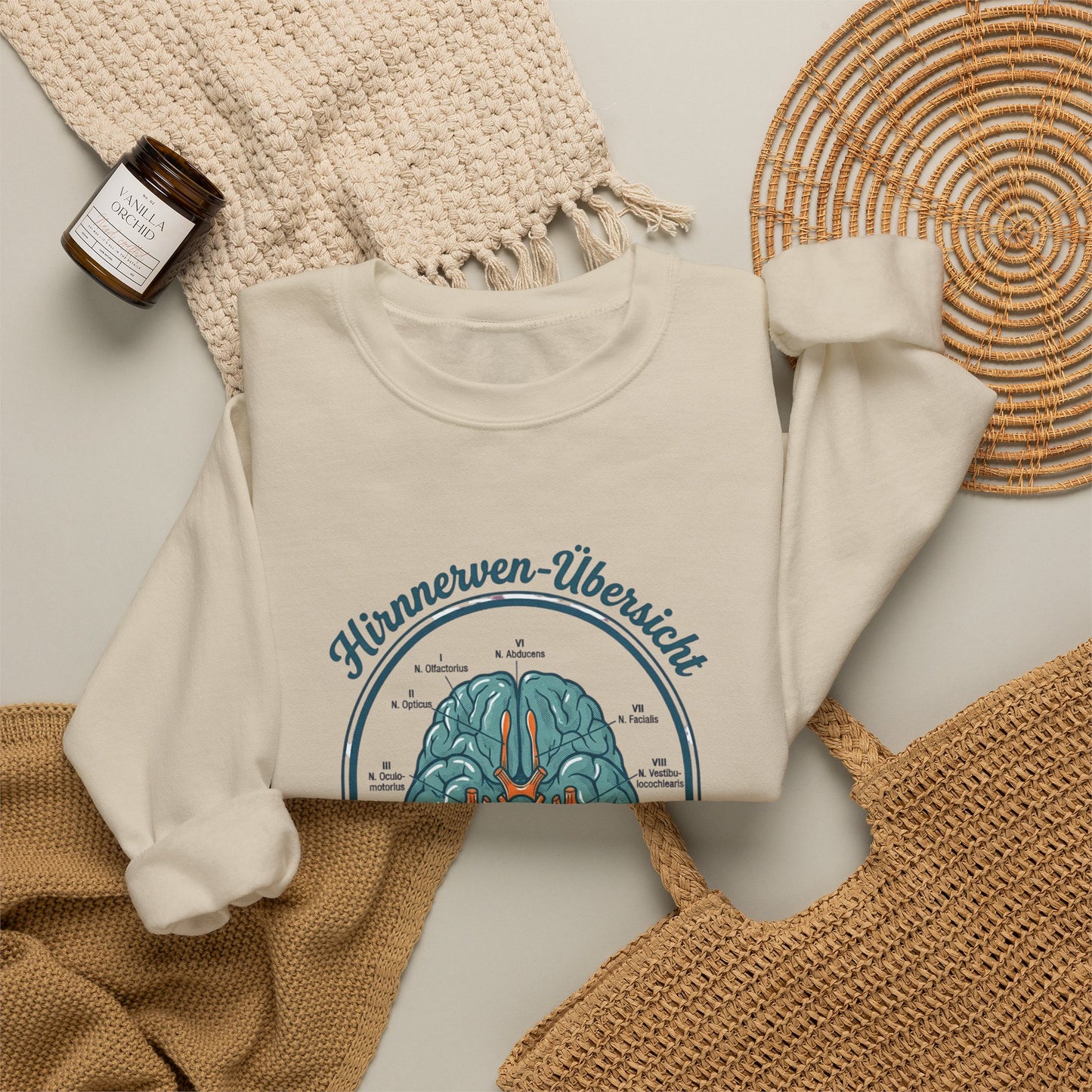 Literary Aesthetic Brain Crest Sweatshirt | Book Girl Summer, BookTok Style