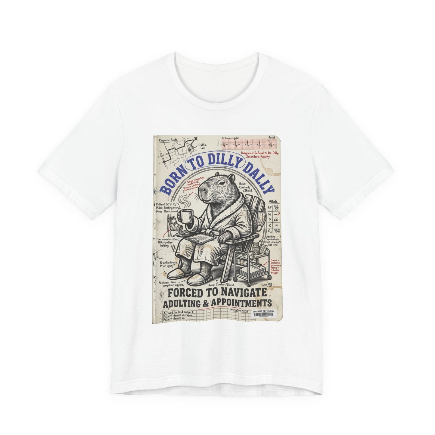 Born to Dilly Dally Tee | procrastination meme, retro cartoon frog