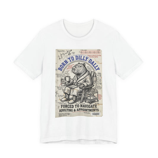 Born to Dilly Dally Tee | procrastination meme, retro cartoon frog