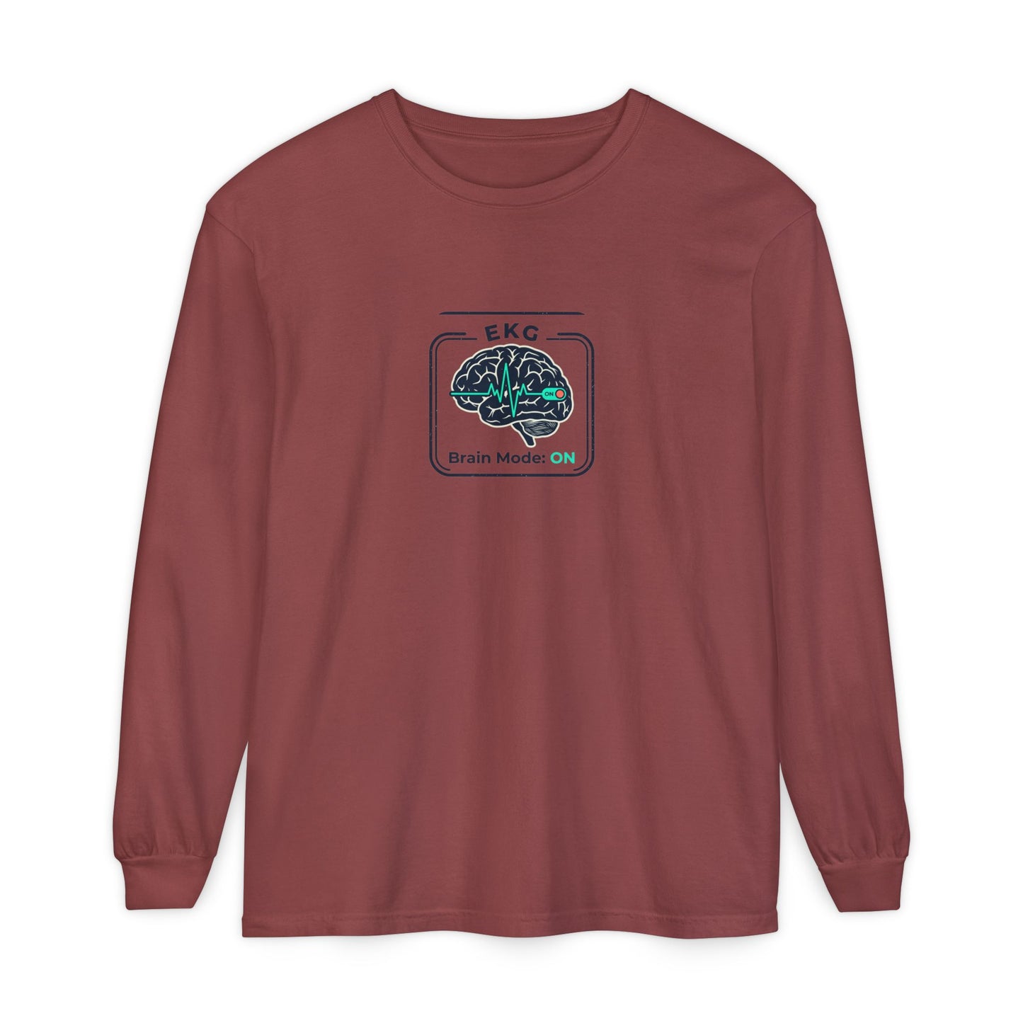 Brain Mode: EKG Graphic Long Sleeve Tee