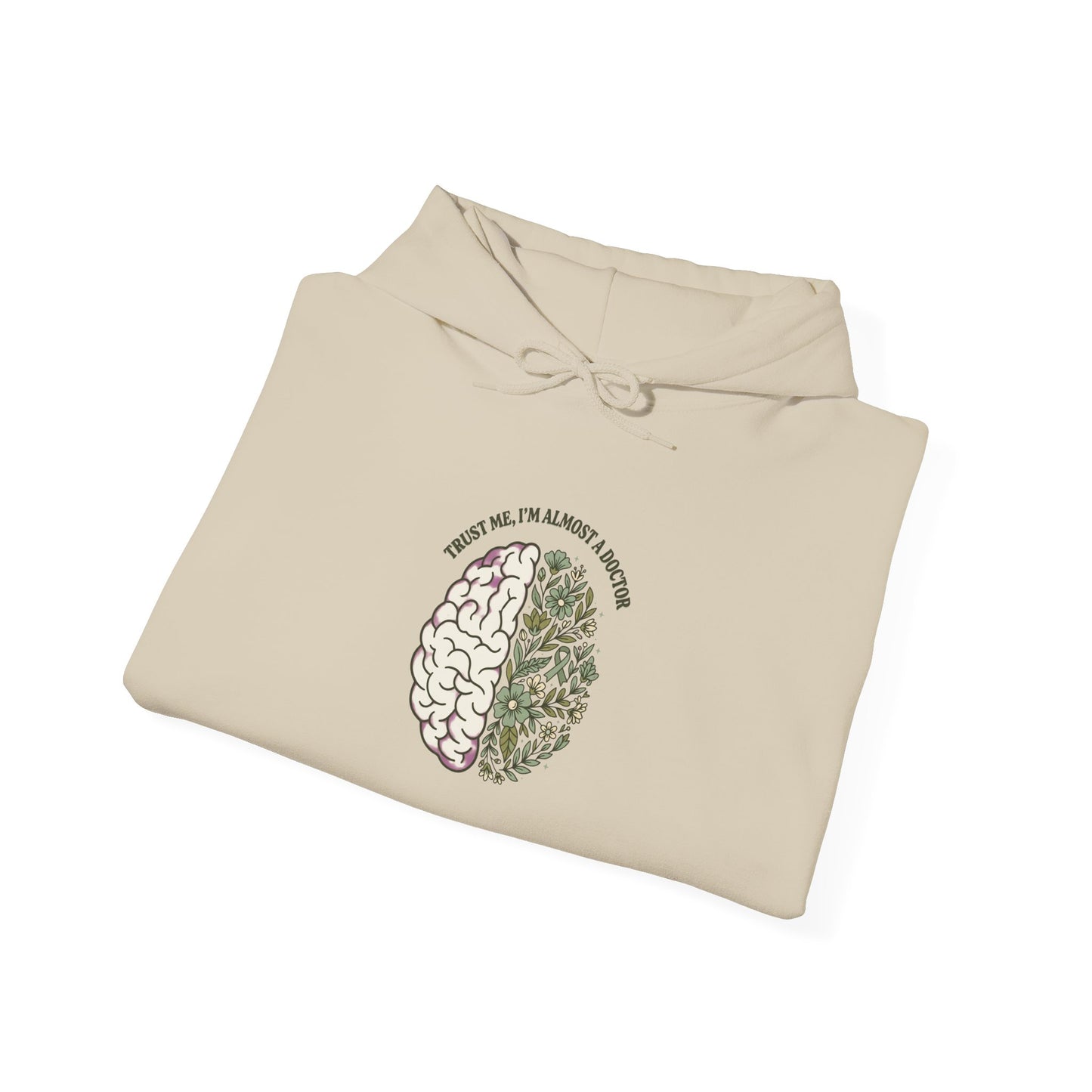 Mental Health Matters Brain Floral Hoodie | In May We Wear Green, Awareness Ribbon