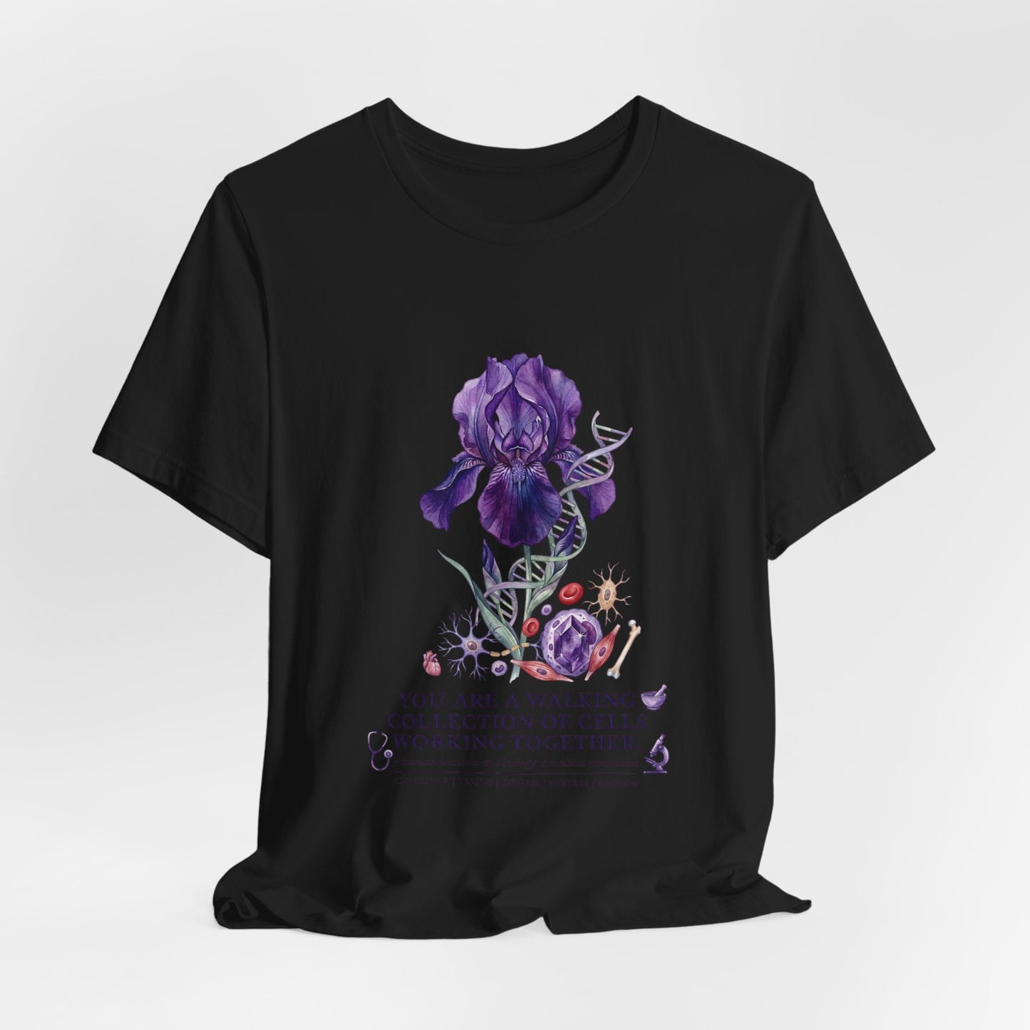 Iris Birth Flower Tee | Birth Month Floral Illustration, Botanical Birthday Shirt
