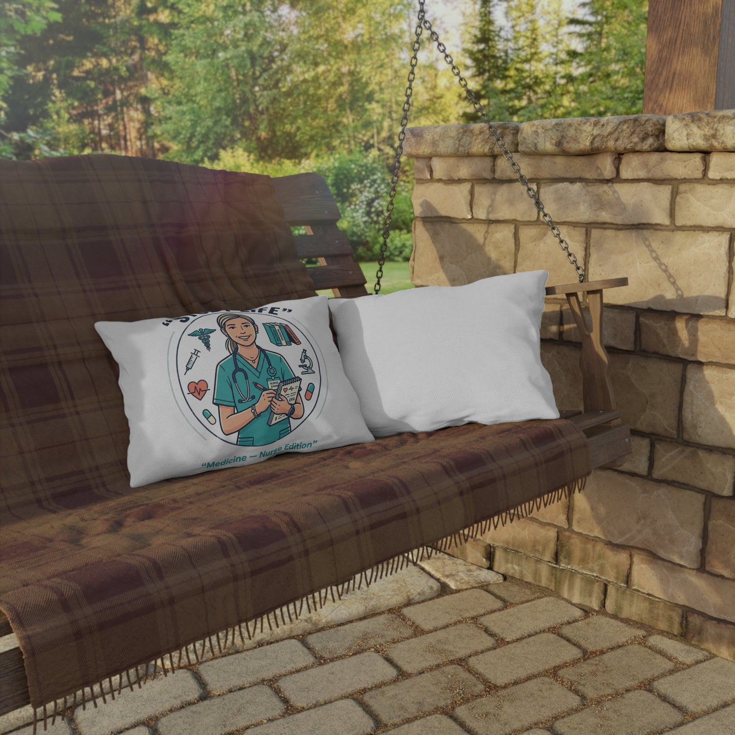 Study Life Nurse Medicine Student Edition Outdoor Pillow