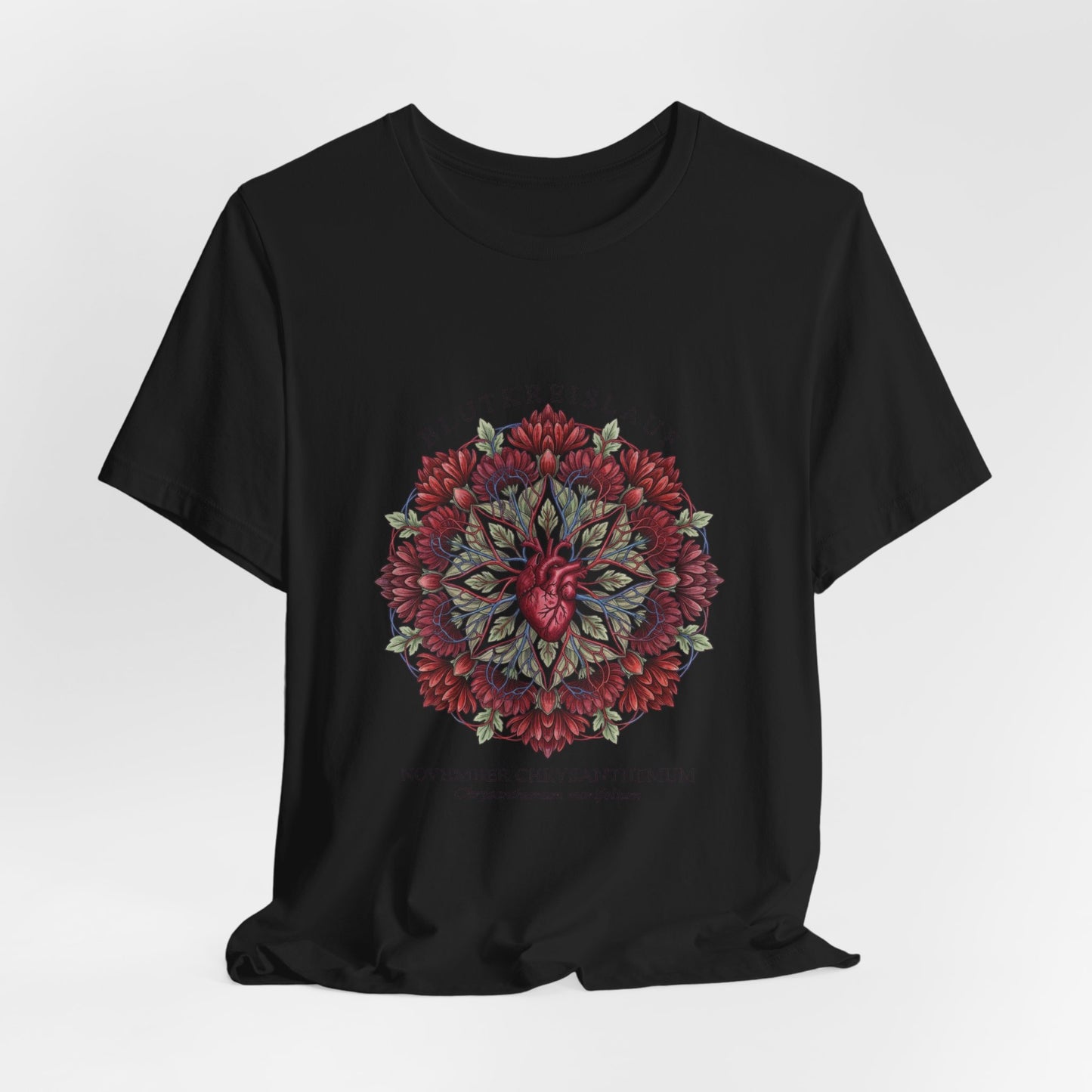 November Chrysanthemum Tee | Birth Flower, Botanical Mandala