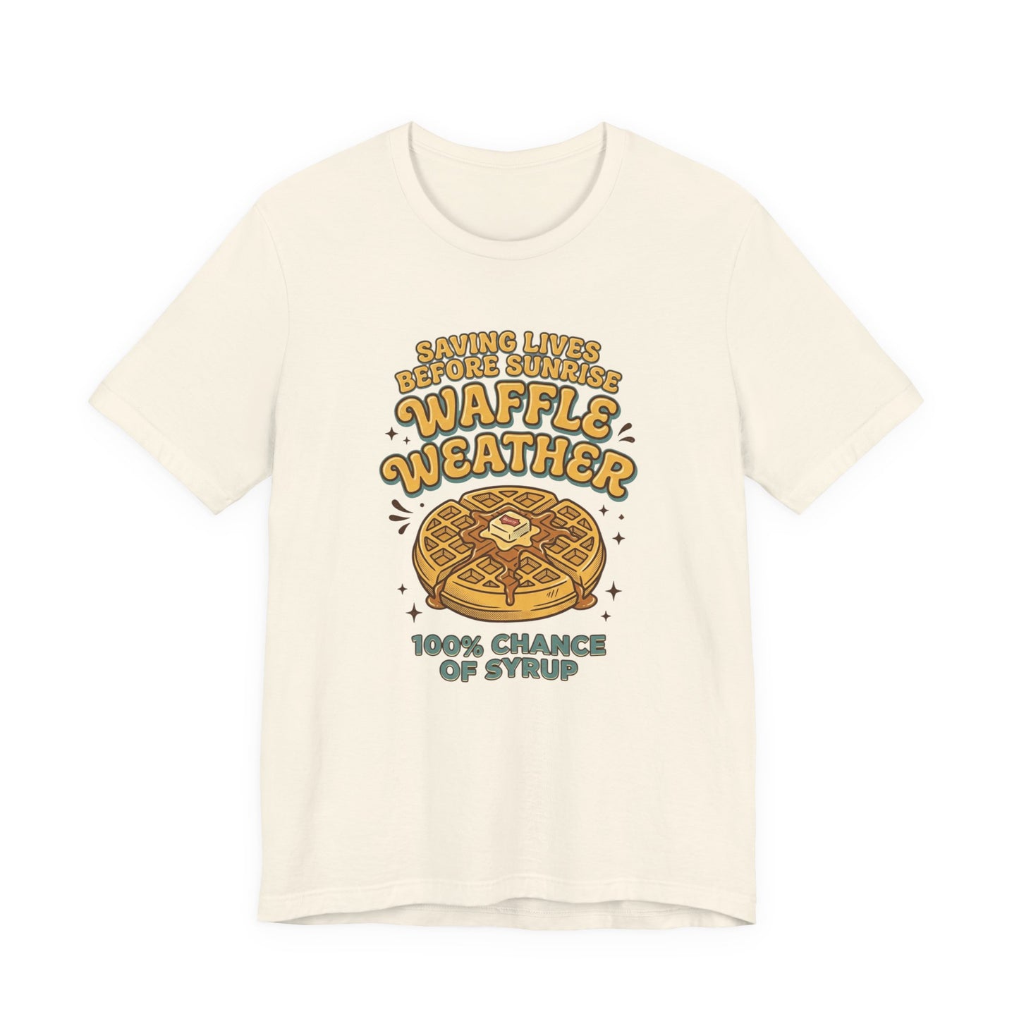 Waffle Weather T-Shirt | Retro Breakfast Graphic, Vintage Food Diner Style